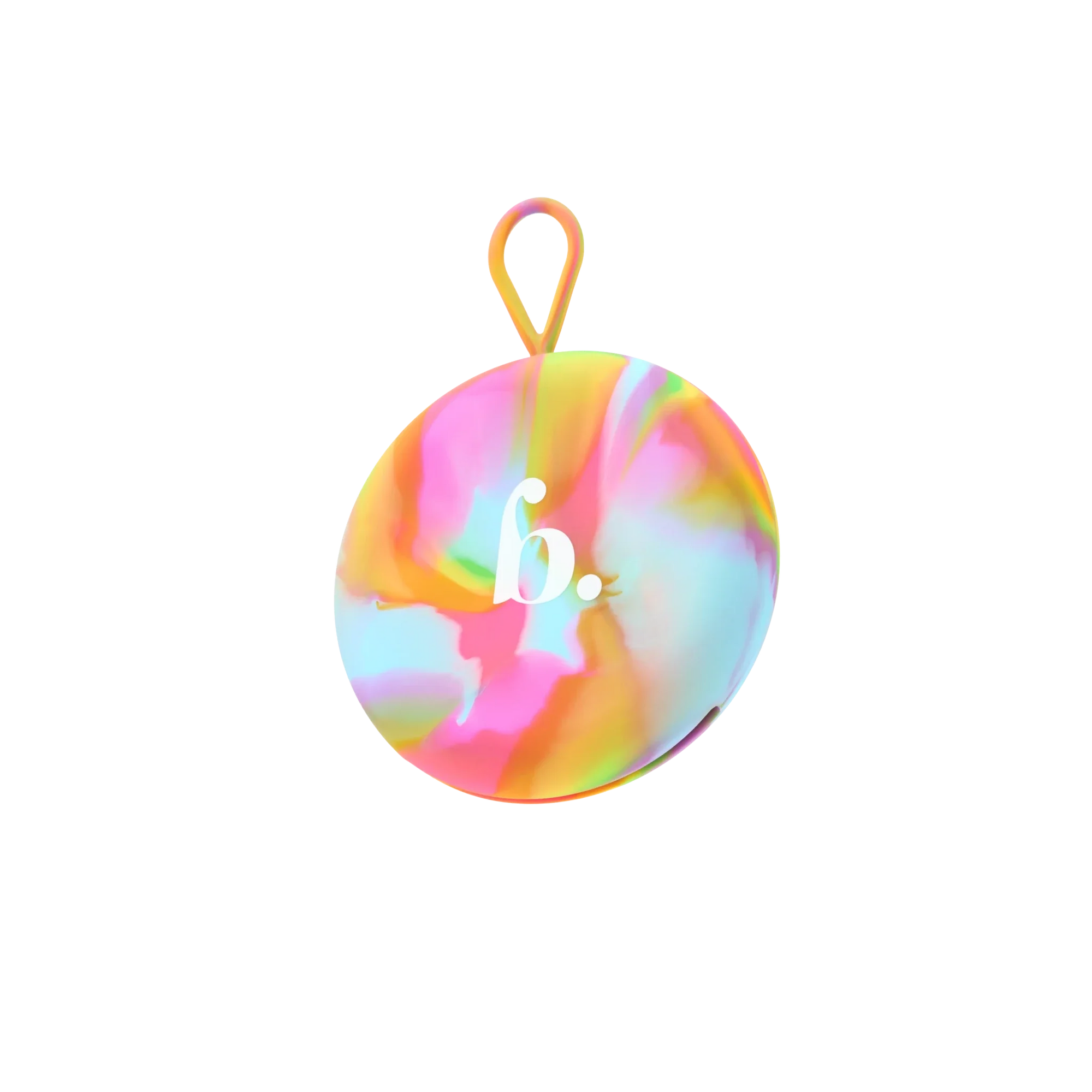 Bodyotics Comfydisc Rainbow Edition reusable menstrual disc with pull-off string, colorful silicone, 12-hour leak-proof protection, and carrying pouch.