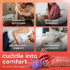 Bodyotics Comfycuddle dual thermal heating pad for cramps with flax and lavender, soft velvet cover for warm and cold relief during menstrual, pregnancy, postpartum, and menopause symptoms.
